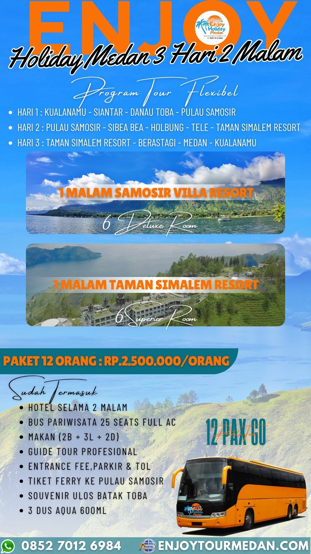 Paket Wisata Danau Toba Dari Jakarta 3 Hari 2 Malam