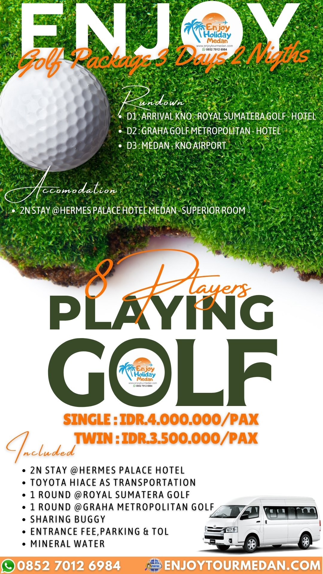 3D2N Medan Golf Package