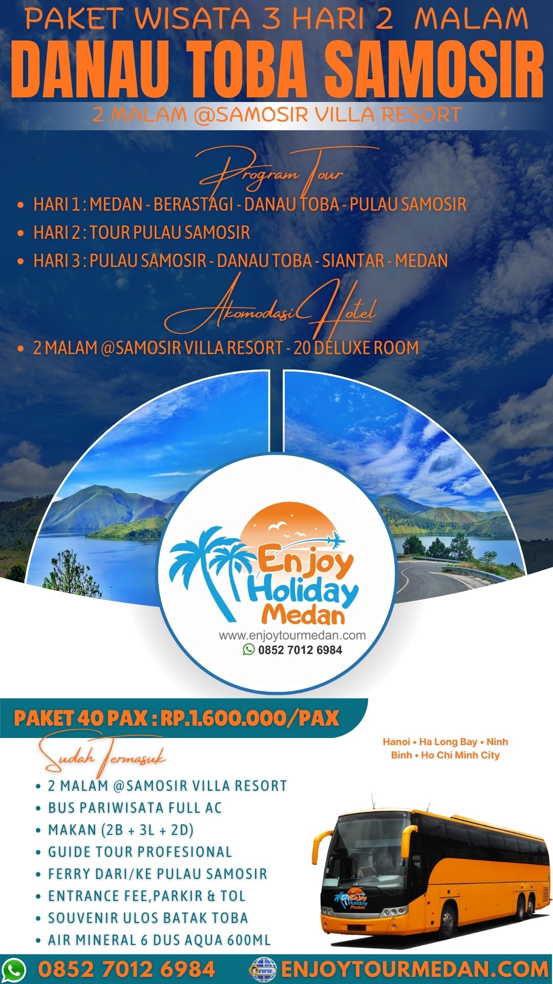 3D2N Paket Wisata Danau Toba Hemat