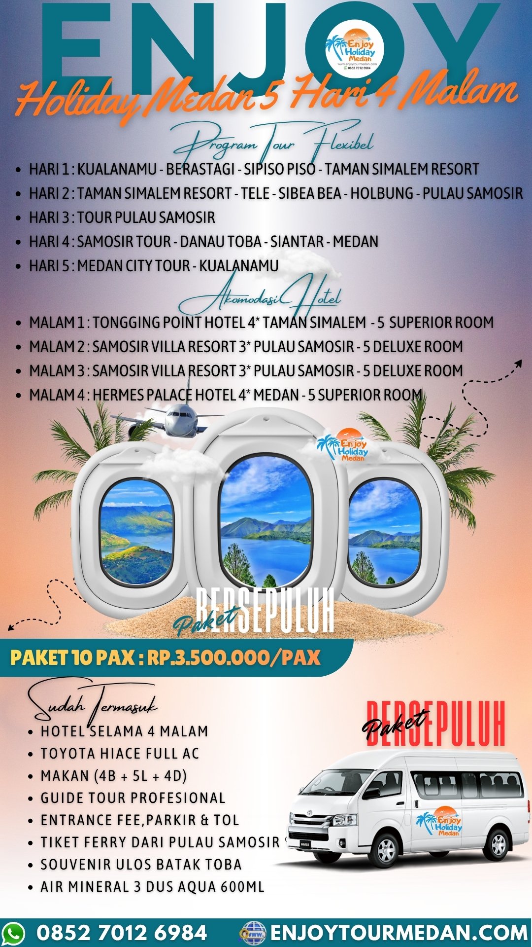6D5N Orangutan Lake Toba Tour