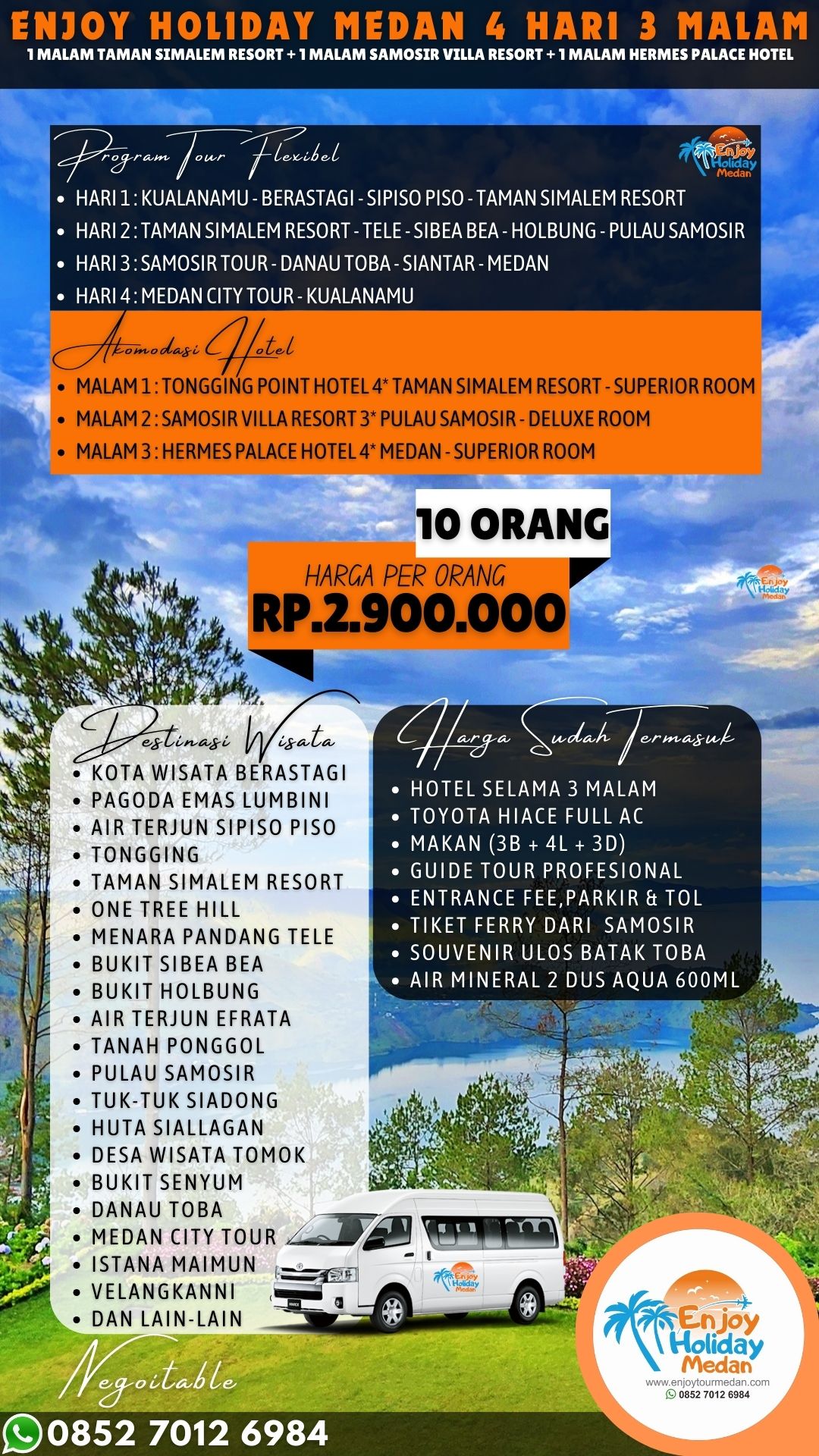 PAKET WISATA DANAU TOBA