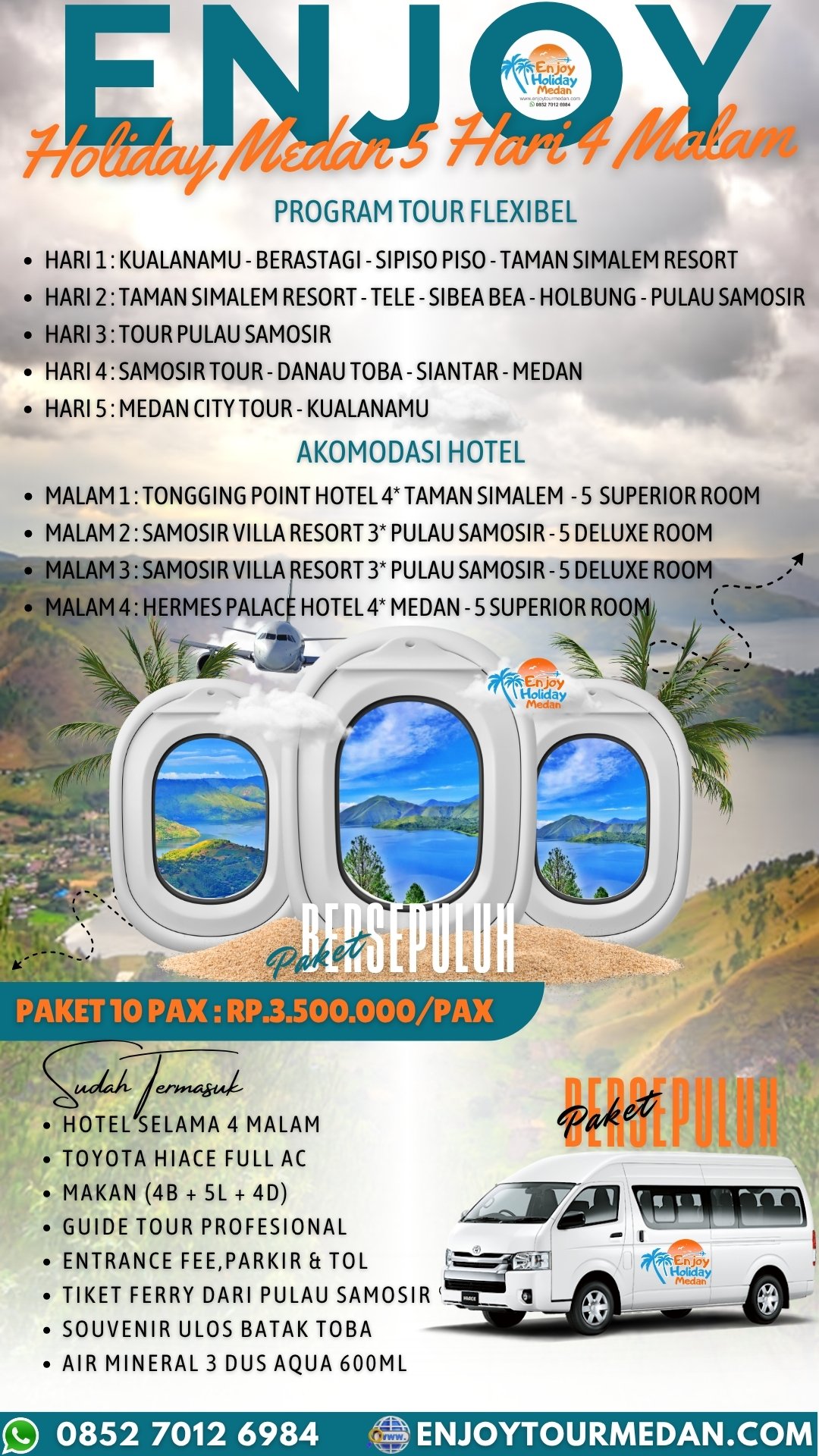 Paket Tour Danau Toba 5 Hari 4 Malam