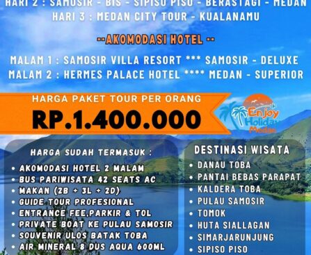 Paket Tour Medan 3 Hari 2 Malam