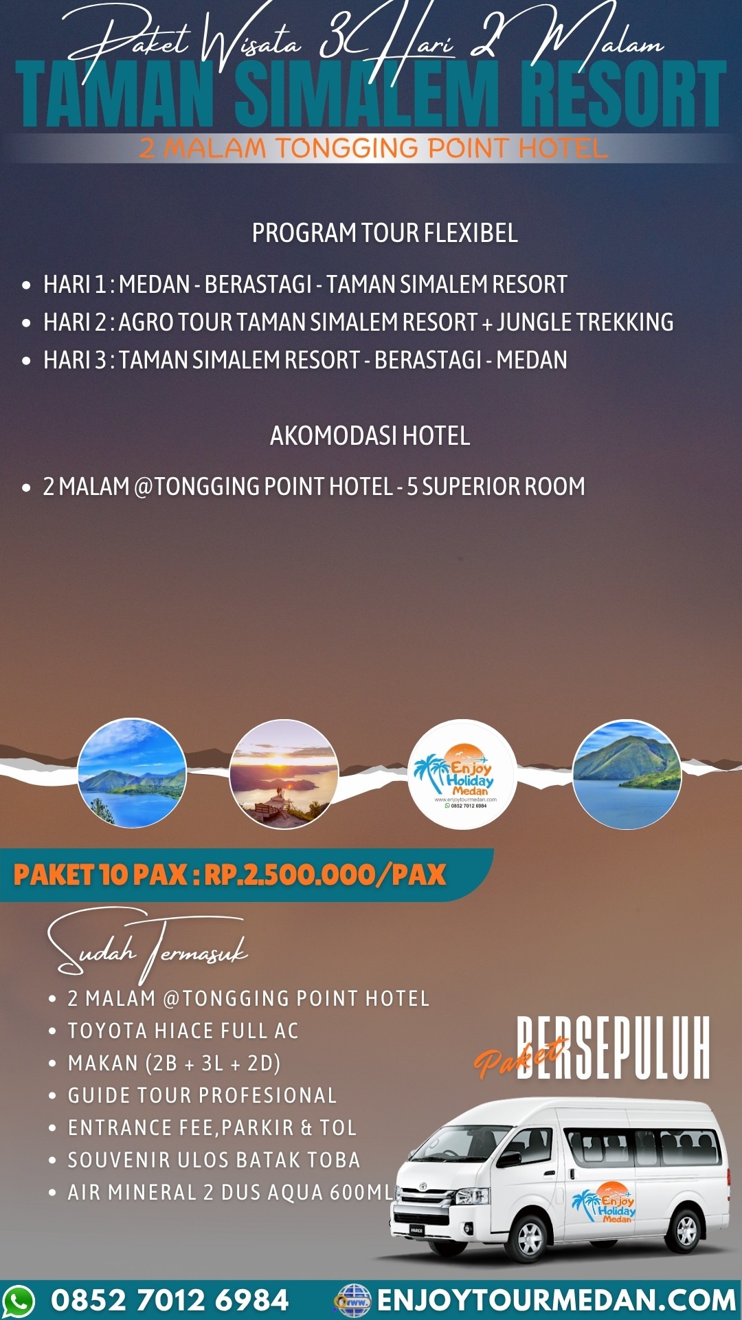Paket Tour Medan Taman Simalem Resort 3D2N