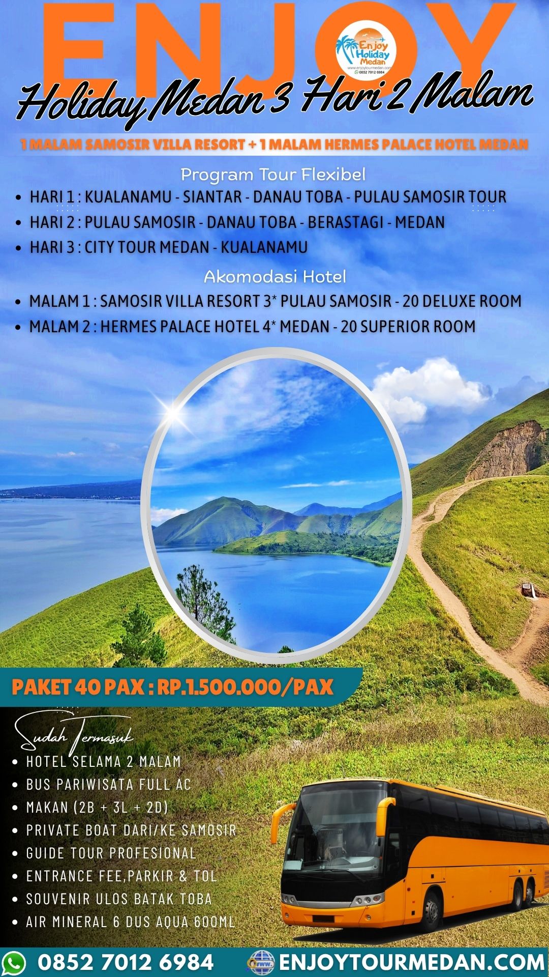 Paket Wisata Danau Toba 3 Hari 2 Malam