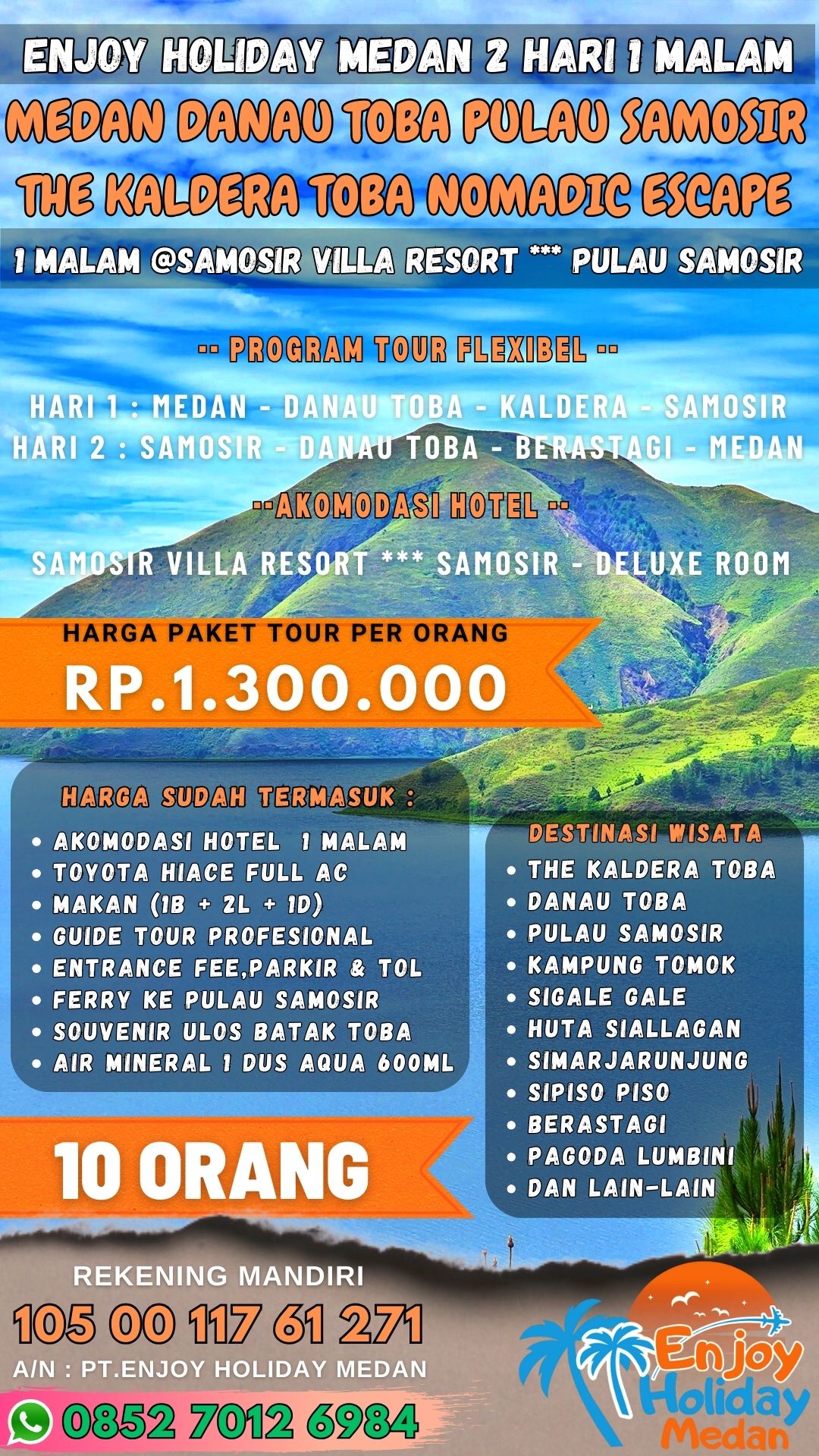 Paket Wisata Medan 2 Hari 1 Malam