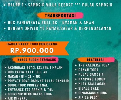 Paket Wisata Medan Danau Toba 2 Hari 1 Malam