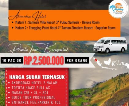 Paket Wisata Tour Medan Danau Toba 3 Hari 2 Malam